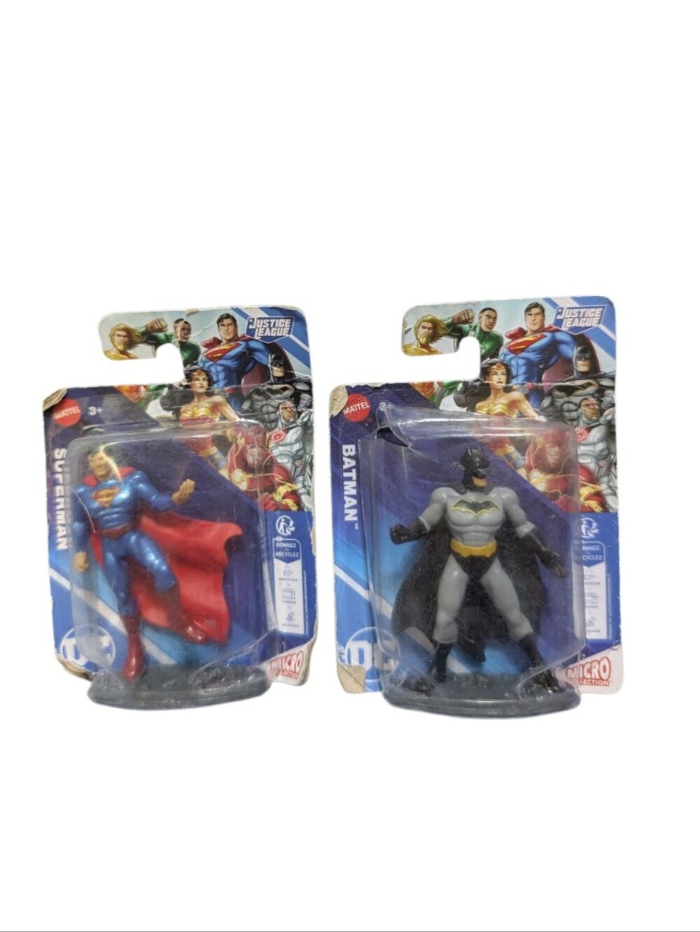 DC Comics Mattel Micro Collection 3" Superman & Batman New In Box